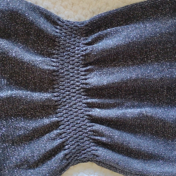 Silver & gray sparkle sweater dress with blingy button details on sleeves 10/12 - Picture 5 of 6